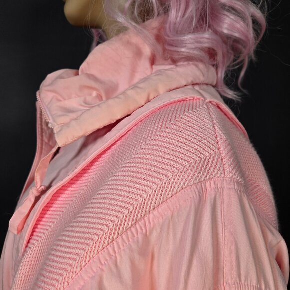 Vintage 80s Pastel Pink Puffer Ski Jacket Coat size M Fairy Harajuku Kawaiii - Picture 4 of 10